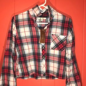 Francescas Flannel Crop Top